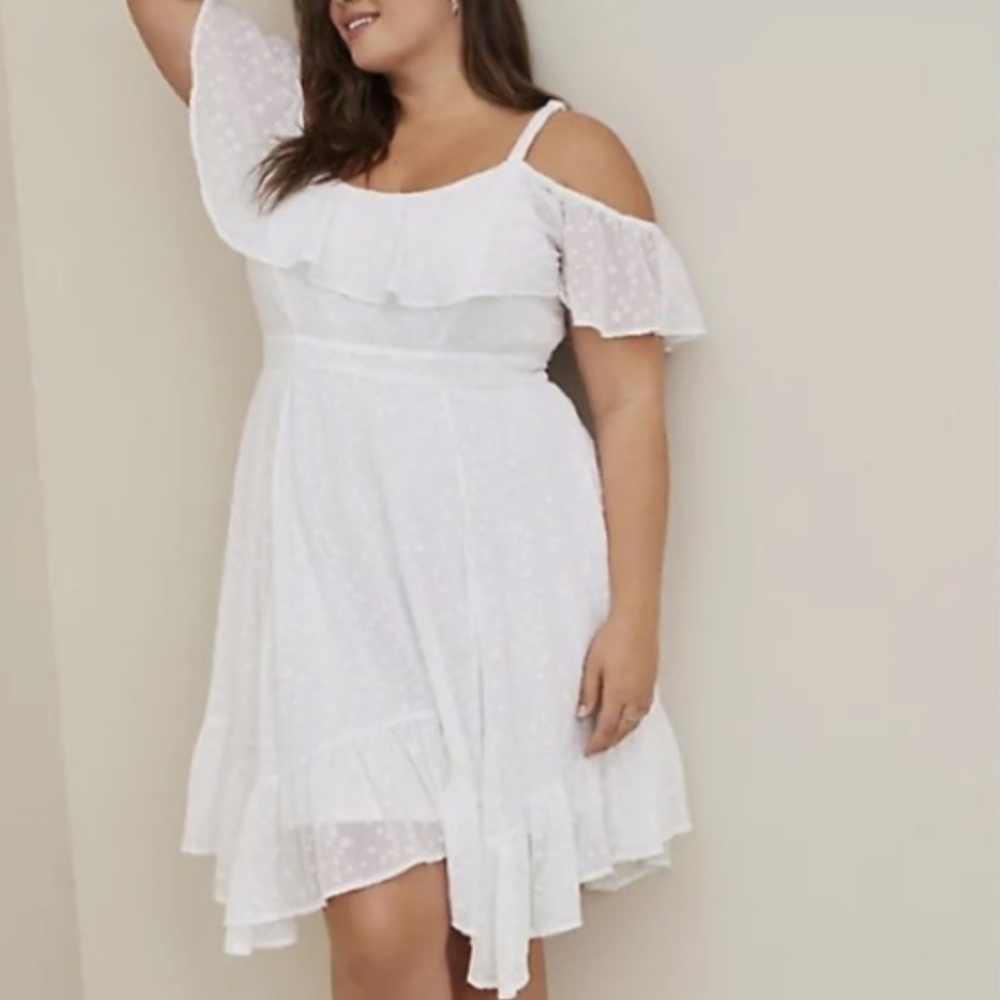 Women's Plus Size Torrid NWT Hanky Hem Skater Dress Sundress Size 1 1x 14 16 - Picture 2 of 5
